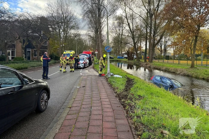 Automobilist verliest macht over stuur en belandt in water