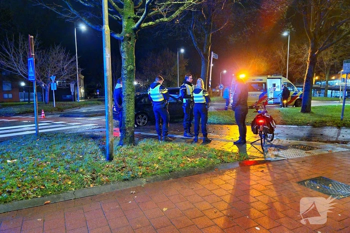 Automobilist eindigt tegen boom
