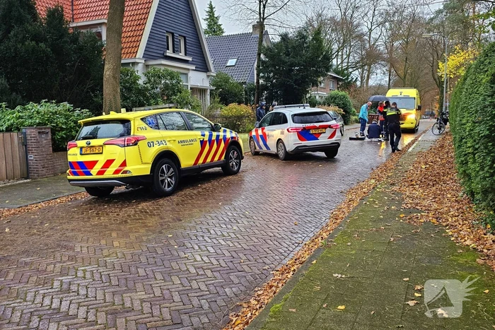 Fietser ten val door overstekende hond