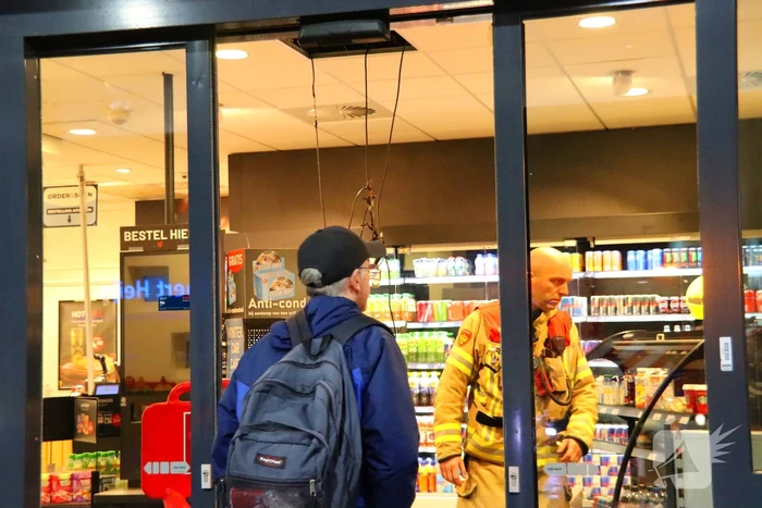 Kortsluiting in shop van tankstation