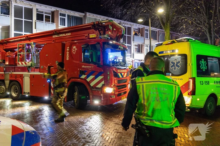 Portiekflat ontruimd wegens brand