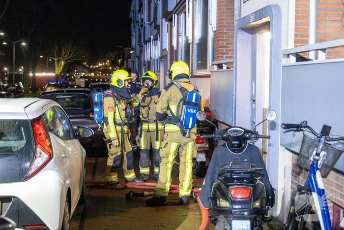 Portiekflat ontruimd wegens brand