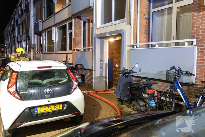 Portiekflat ontruimd wegens brand
