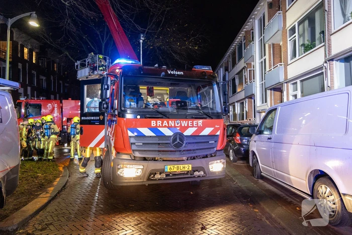 Portiekflat ontruimd wegens brand