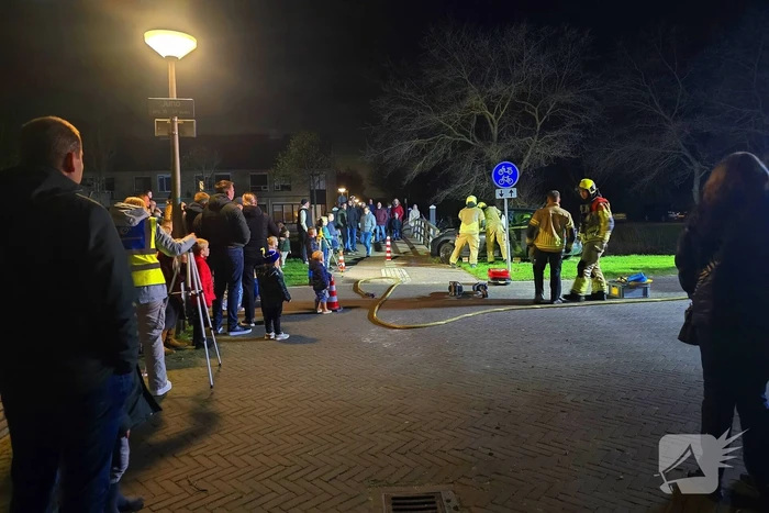 Veel bekijks bij brandweer oefening