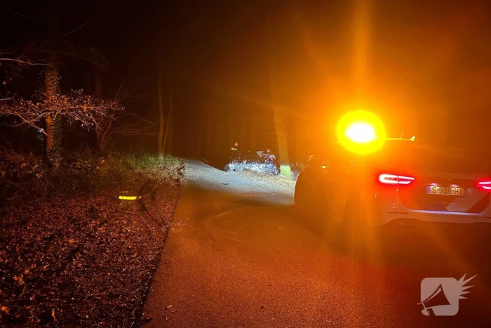 Personenauto botst tegen boom, bestuurder zwaargewond