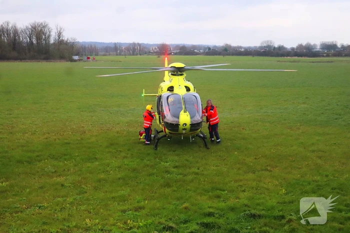 Traumahelikopter geland voor medische incident