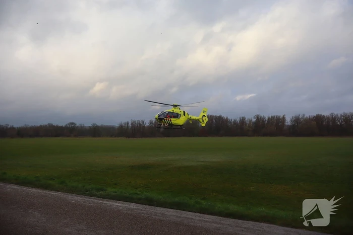 Traumahelikopter geland voor medische incident