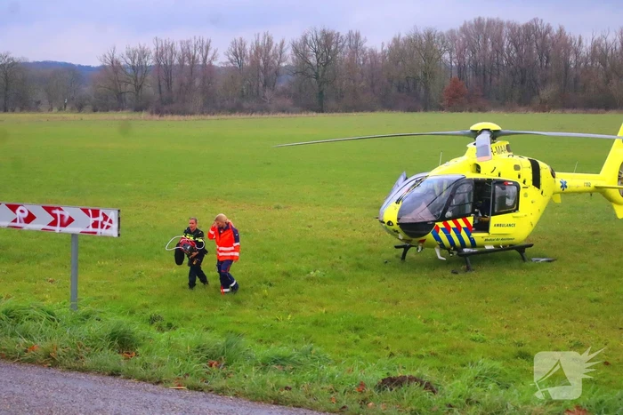 Traumahelikopter geland voor medische incident