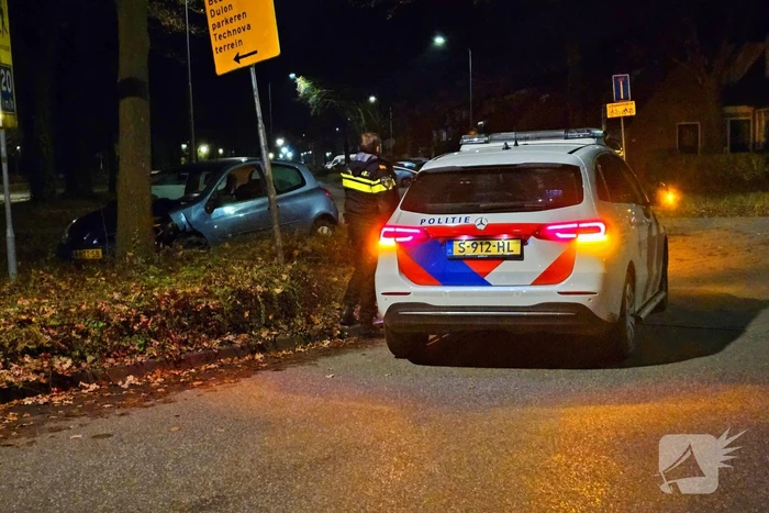 Automobilist verliest macht over stuur en klapt op boom