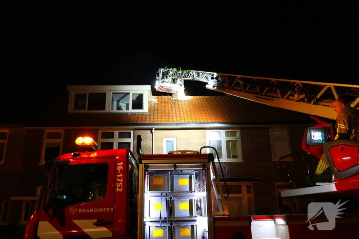Brandweer druk met schoorsteenbrand