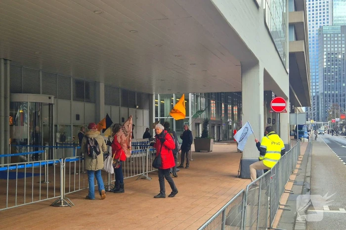 Demonstratie bij Holland America Cruise Terminal
