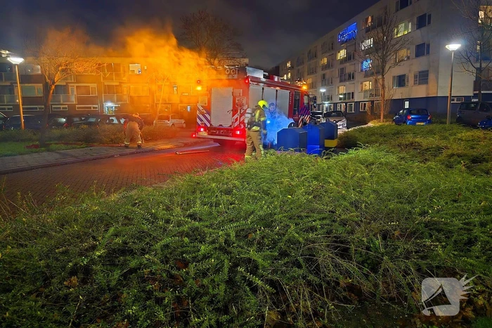 Container brand zorgt voor flinke rookontwikkeling