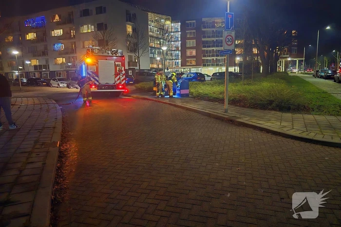 Container brand zorgt voor flinke rookontwikkeling