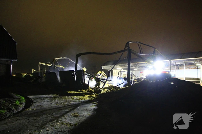 Opnieuw brand in afgebrande hooiopslag