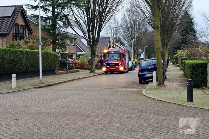 Sauna in kelder van woning vat vlam