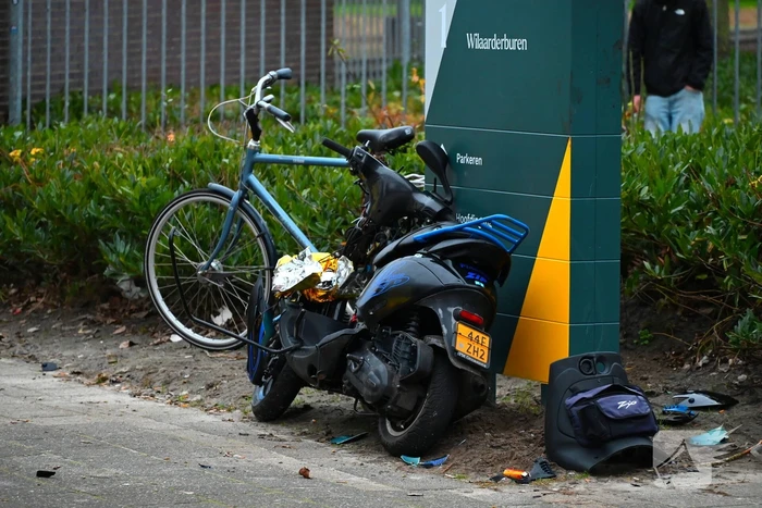 Gewonden bij ongeval tussen fietser en scooter