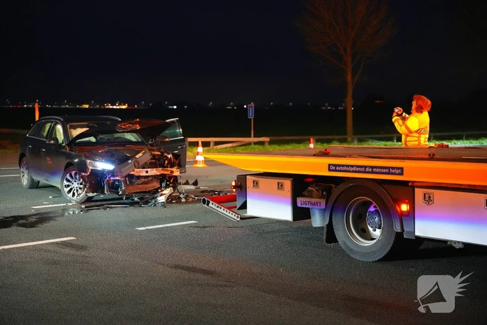 Ongeval veroorzaakt filevorming in dorp