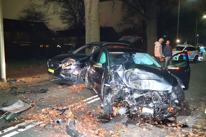 Ravage nadat auto op boom klapt