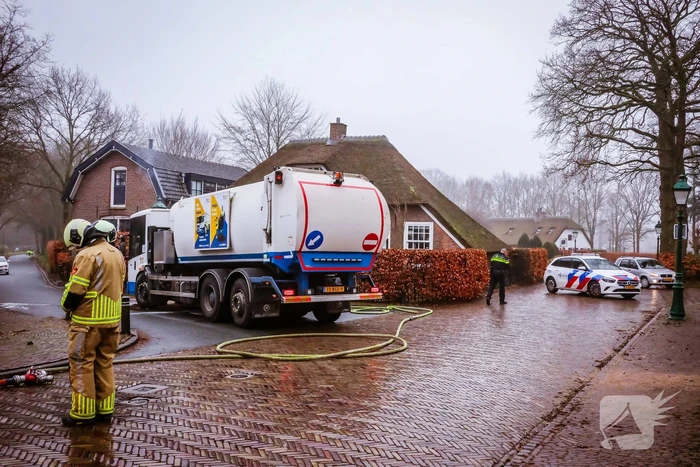 Brand in motor van vrachtwagen