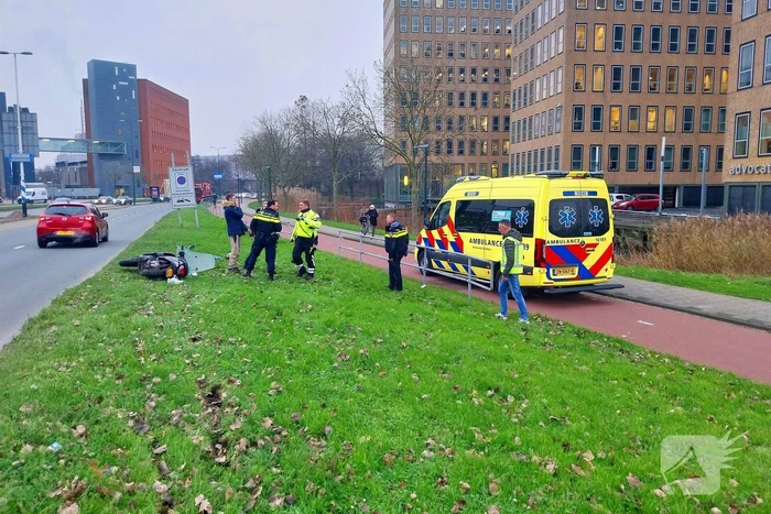 Scooterrijder gewond bij enkelzijdig ongeval