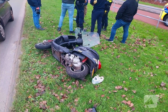 Scooterrijder gewond bij enkelzijdig ongeval