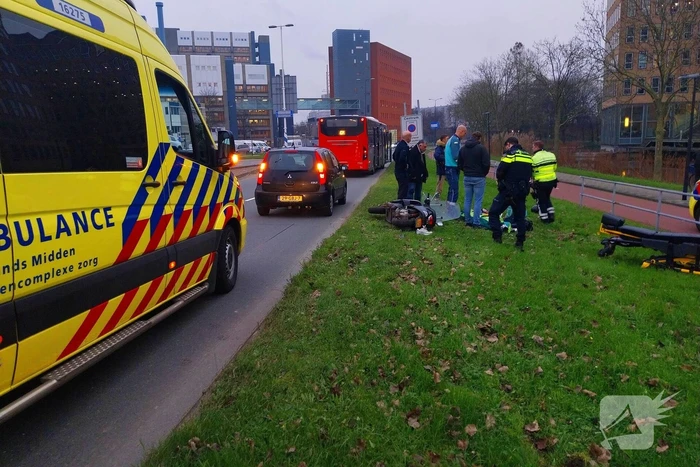 Scooterrijder gewond bij enkelzijdig ongeval