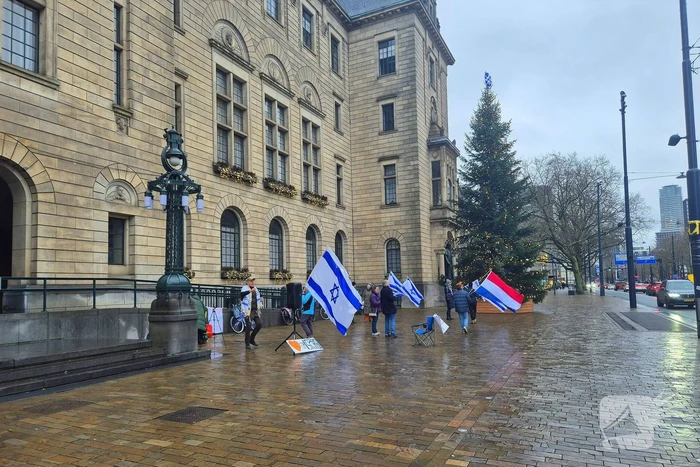 Pro-Israël-demonstratie voor stadhuis