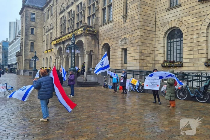 Pro-Israël-demonstratie voor stadhuis