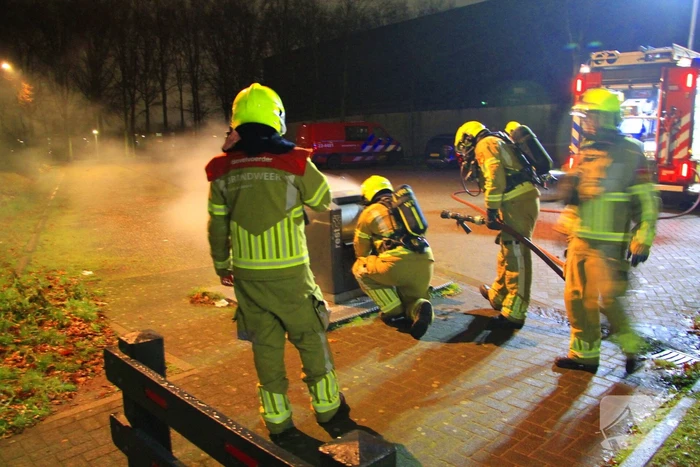 Brand in ondergrondse container gedoofd