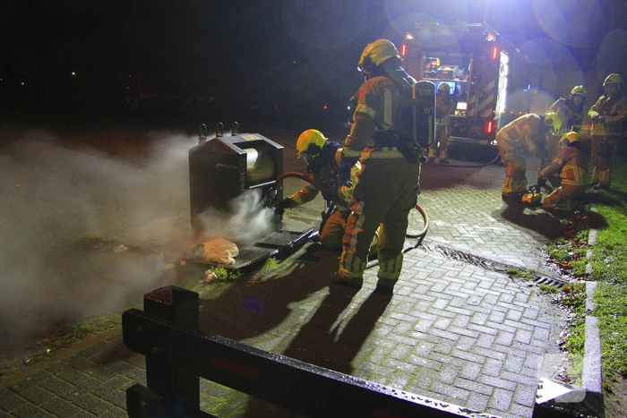 Brand in ondergrondse container gedoofd