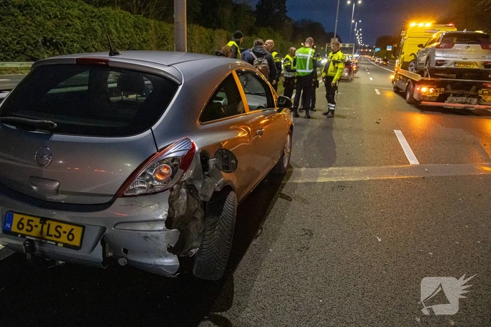 Drie voertuigen betrokken bij ongeval op snelweg
