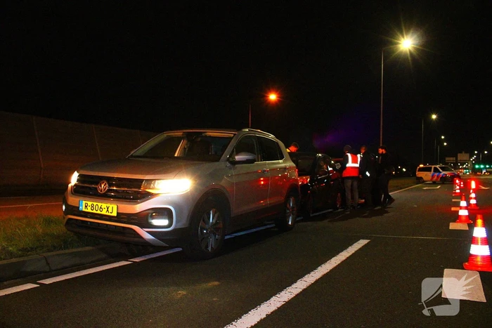 Auto's komen in botsing op N201