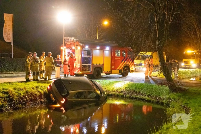 Beschonken automobilist raakt te water