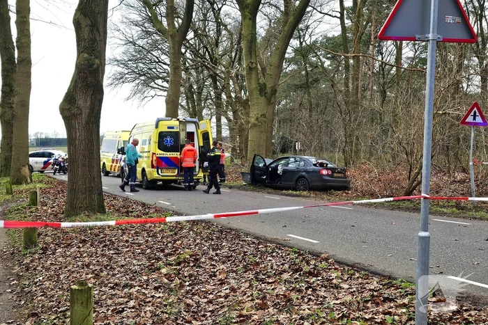 Persoon zwaargewond bij botsing tegen boom