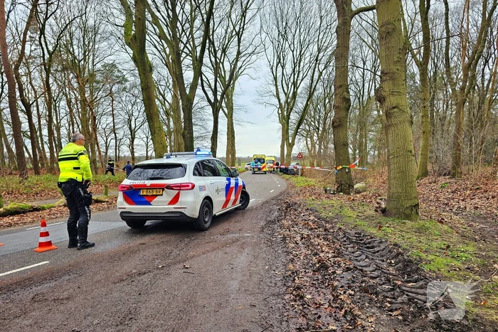 Persoon zwaargewond bij botsing tegen boom