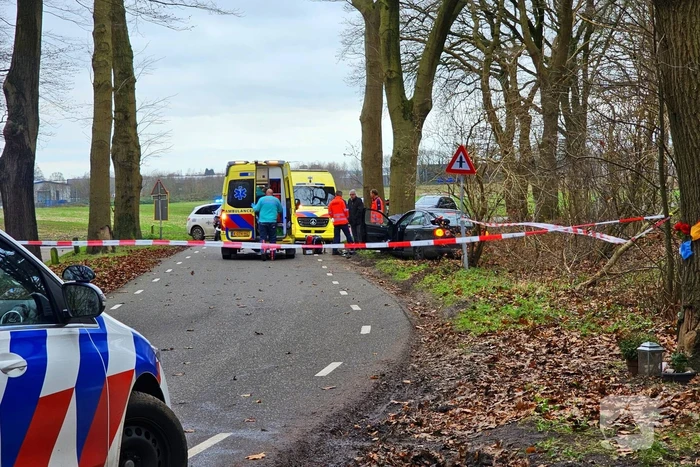 Persoon zwaargewond bij botsing tegen boom