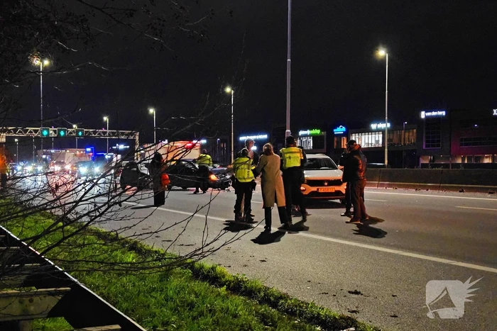 Drie voertuigen betrokken bij kop-staartaanrijding