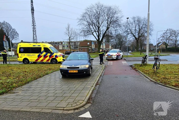 Wederom fietser aangereden op rotonde