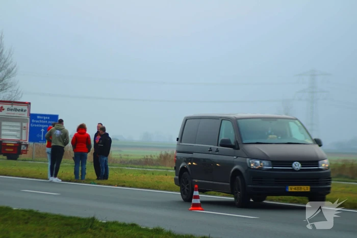 File na aanrijding tussen twee voertuigen