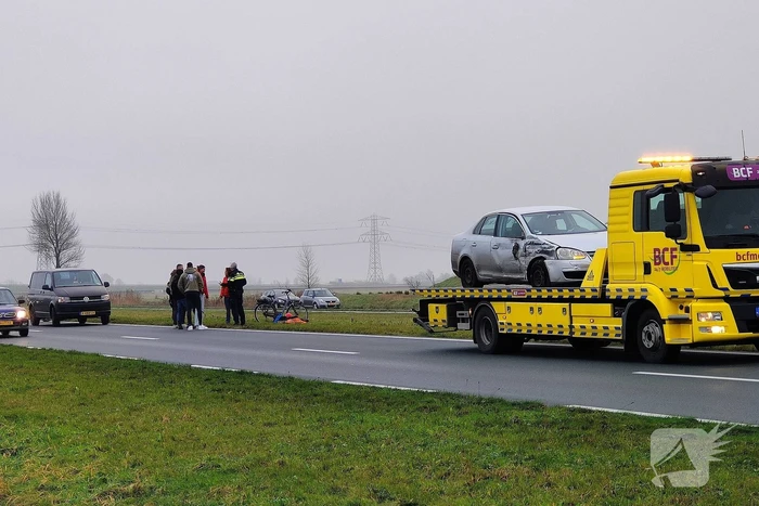 File na aanrijding tussen twee voertuigen