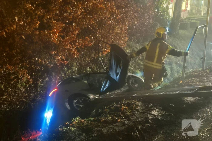 Bestuurder van 45-kilometerwagen eindigt in sloot