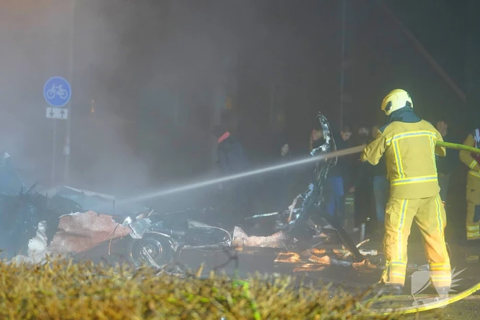 Opnieuw caravan in brand gestoken