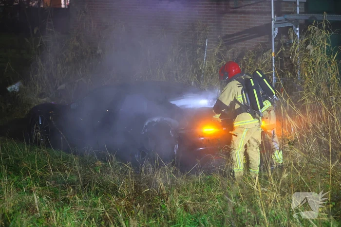Porsche Taycan vermoedelijk in brand gestoken