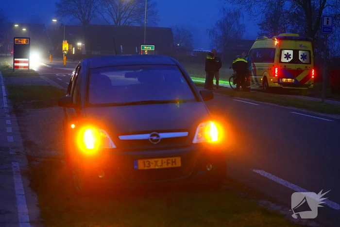 Fietser gewond bij botsing met auto