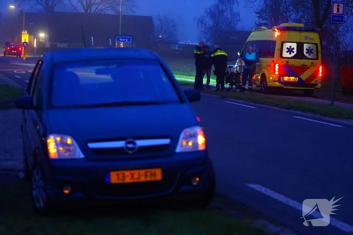 Fietser gewond bij botsing met auto