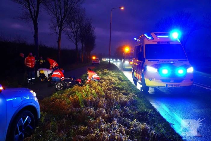 Scooterrijder zwaargewond na harde val