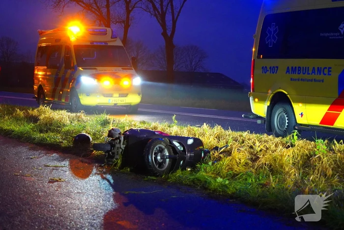 Scooterrijder zwaargewond na harde val