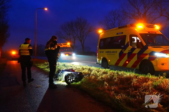 Scooterrijder zwaargewond na harde val