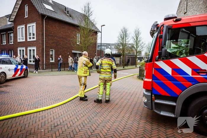 Uitslaande brand in schuur